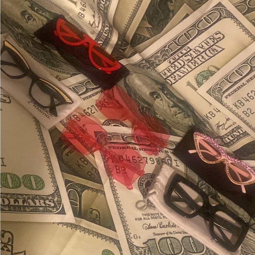 Stylish Women's Sunglasses Set - Black, Red, Pink